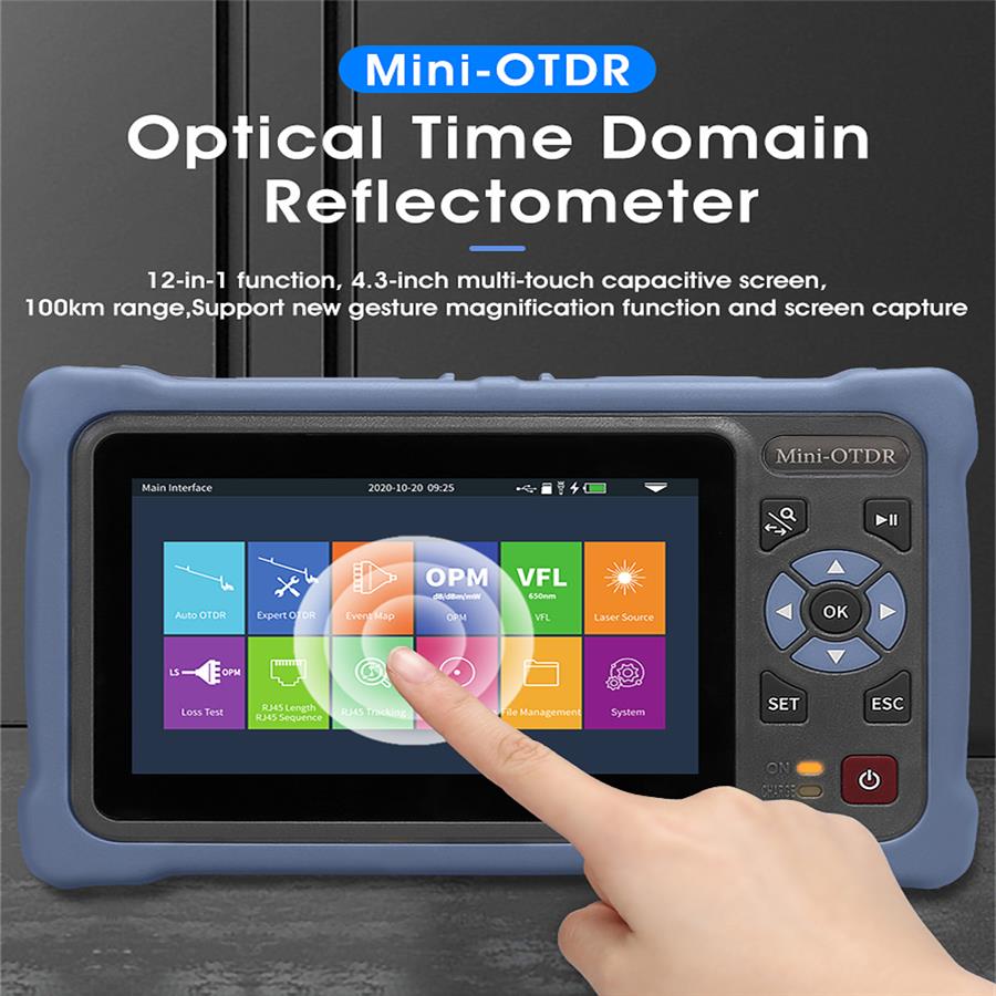 Optical Time Domain Reflectometer Otdr 1310 1550Nm - OTDR MINI con pantalla táctil de