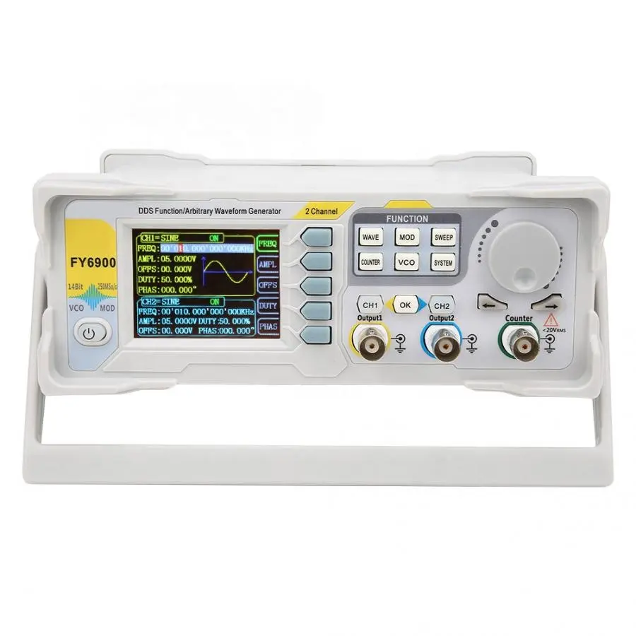 Generador de Señales de Forma  - Dual Channel Arbitrary Waveform Function Generator 60Mhz reseña y precio