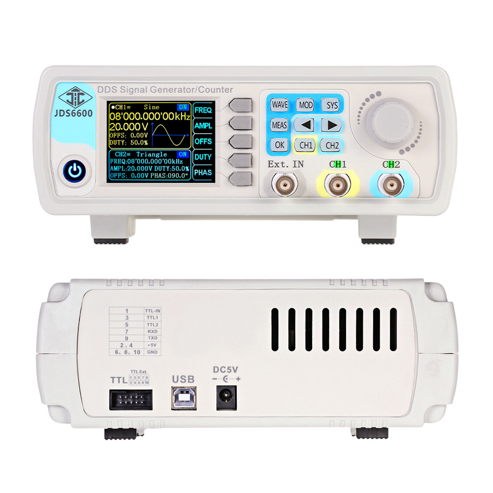 Generador de Señales DDS YAO J - Dual Channel Arbitrary Waveform Function Generator 60Mhz reseña y precio